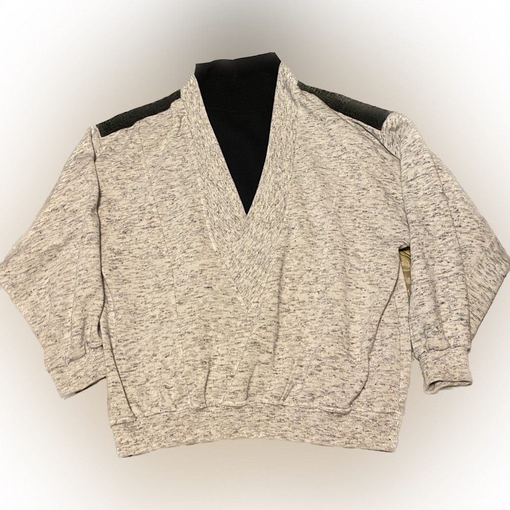 Men's Rare 80s Vintage Dress Sweat Shirt Medium Long Sleeves - Picture 1 of 9